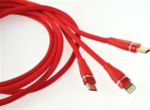 КАБЕЛЬ ДЛЯ ЗАРЯДКИ 3в1 для IPHONE MICRO USB TYPE-C