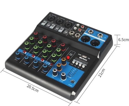 Звуковая плата мини-диджейского аудиомикшера, 5 каналов, 48 В, с Bluetooth