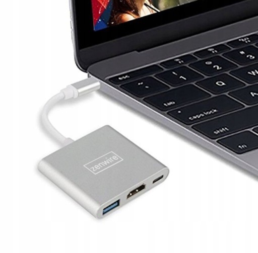 Адаптер-концентратор 3-в-1 USB-C HDMI 4K версии 2021 г.