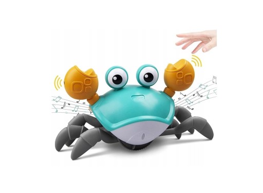 Игрушка-краб для ползания ребенка с музыкой и светодиодной подсветкой