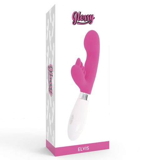 GLOSSY - WIBRATOR ELVIS KRÓLICZEK G-SPOT RÓŻOWY
