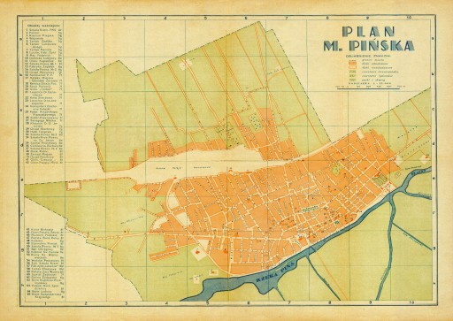 Старый план ПИНСК 1939 г. 70х50см