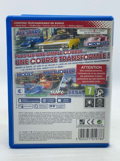 Sonic All Stars Racing Transformed для PS Vita