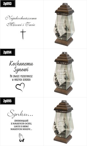 ZNICZ kapliczka LATARENKA z GRAWEREM dla Brata