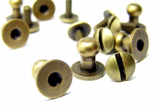 Кнопики для изделий из кожи 6мм OLD GOLD 10 шт.