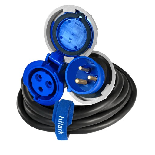 УДЛИНИТЕЛЬ H07RN-F 3x4 вилка и розетка 3P CEE 32A IP67 для кемпера 2м