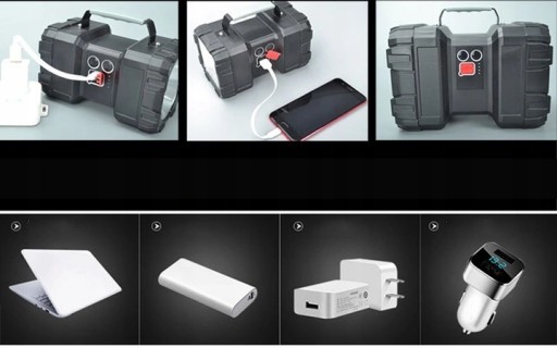 LATARKA AKUMULATOROWA SZPERACZ LAMPA LED USB POWER BANK LEKKA 7 TRYBÓW