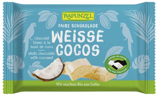 Czekolada biała kokosowa 100 g - Rapunzel (BIO)