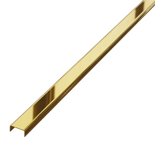 Listwa C stalowa dekoracyjna kolor złoty polerowany 20mm 270cm