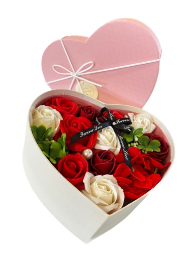 Мыло Flowerbox с розами и цветами, ароматное мыло, подарок на именины, годовщину
