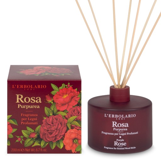 L'Erbolario Rosa Purpurea Духи для ароматических палочек (диффузор) 200мл