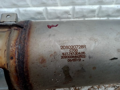 ВЫХЛОПНЫЙ DPF TRAFIC III LIFT 203009090R 208020728R