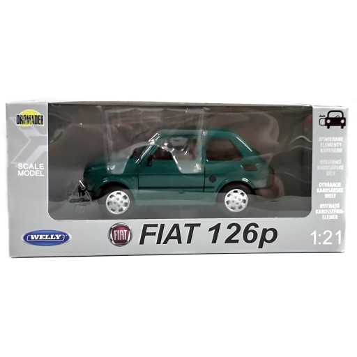 WELLY Fiat 126p СУПЕР АВТОМОБИЛЬНАЯ КОЛЛЕКЦИЯ МЕТАЛЛА 1:21