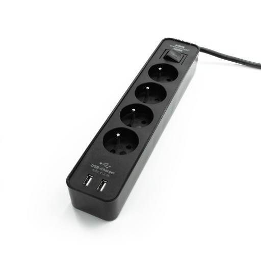 Listwa zasilająca z ladowarka USB Ecolor 4 gniazda