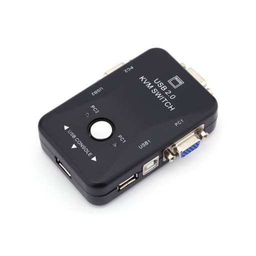 Переключатель KVM VGA USB 2.0 для 2 ПК 2 USB-переключателя USB — кнопка B