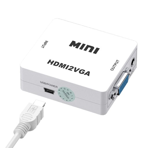 Конвертер HDMI в VGA+JACK, адаптер изображения и звука, видеоадаптер