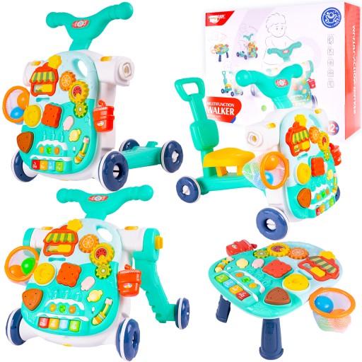 PUSH RIDE, ИНТЕРАКТИВНЫЕ ПРОГУЛКИ, САМОКАТ, СТОЛ 5-В-1 ДЛЯ ДЕТЕЙ