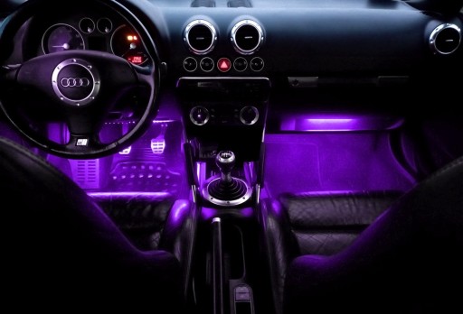 Освещение салона автомобиля RGB 8x12LED BLUETOOTH