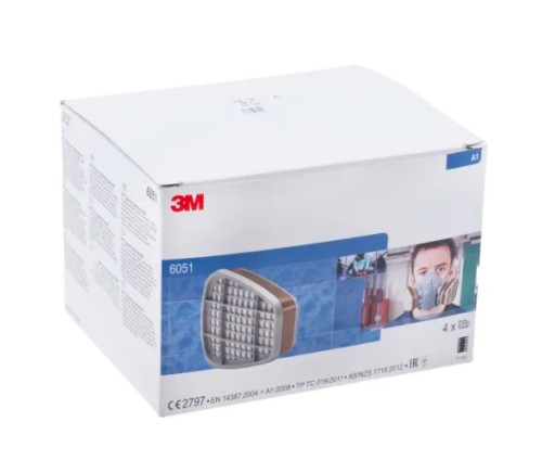 3M 6051 Угольный фильтр для масок А1 2 шт.