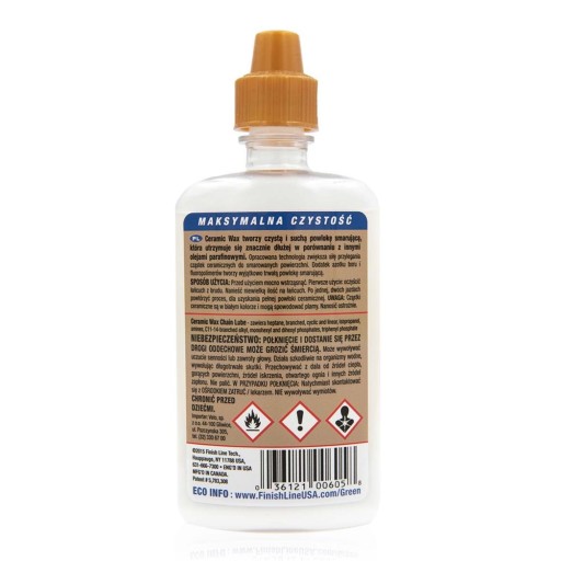 Olej do łańcucha Finish Line Ceramic Wax Lube parafinowany 120 ml