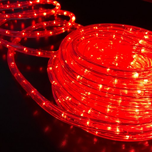 WĄŻ ŚWIETLNY LAMPKI LED NA METRY CZERWONY