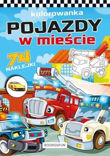 KOLOROWANKA Z NAKLEJKAMI POJAZDY W MIEŚCIE 1279