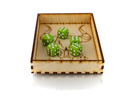 Набор из 2 кубиков K6 RPG Six -Wing Green Bone 1,6 см