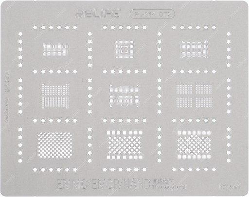 МАТРИЧНЫЙ ЭКРАН BGAP ДЛЯ EMMC EMCP NAND RELIFE ПАЯЛЬНАЯ ПАСТА RL-044 OT2