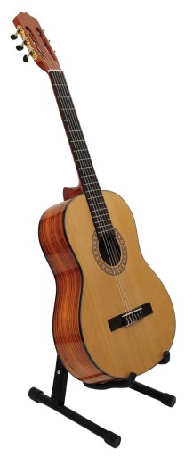 STATYW GITAROWY / STOJAK NA GITARĘ METALOWY + STRUNY DO GITARY KLASYCZNEJ +