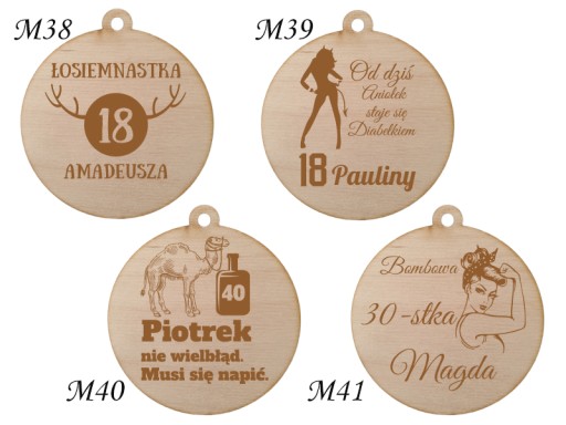 Medal prezent GRAWER imię urodziny 18 30 40 50 60