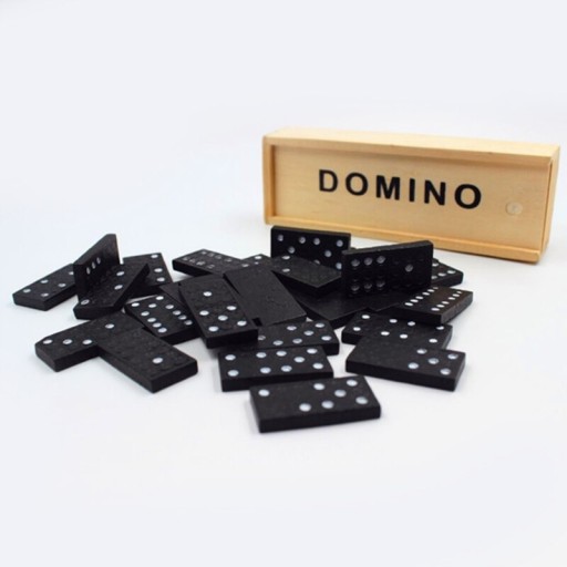 СЕМЕЙНАЯ ИГРА ДОМИНО ДЕРЕВЯННЫЕ ПАЗЛЫ x28