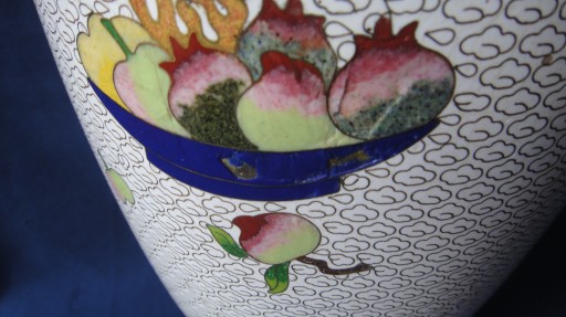 Chiński Wazon 36cm Cloisonné Emalia Komórkowa Okaz