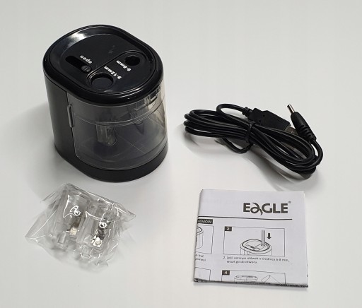 Электрическая точилка EAGLE EG-5161 с двумя отверстиями, черная