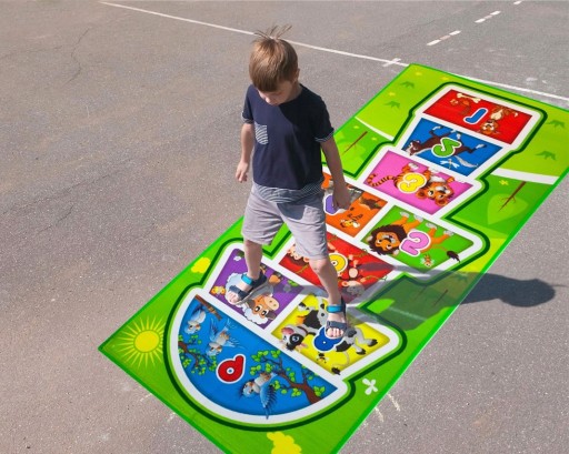 Ковер Hopscotch, анимационный коврик 190 x 50 см для развлечения и обучения