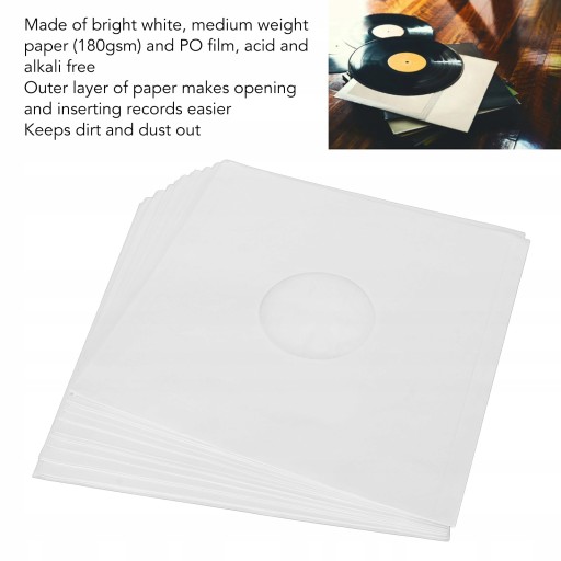12-calowe koszulki na płyty, papier o gramaturze 180 g/m², MM