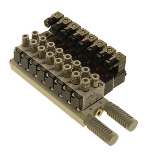 Wyspa 8 zaworowa AIRTAC Seria 100 5/2 - 1/8 - 12 V - 24V - 230 V