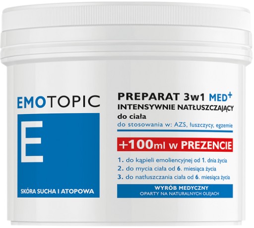PHARMACERIS EMOTOPIC KREM NATŁUSZCZAJĄCY 3W1 500G