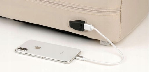 JQ 1005 рюкзак/сумка для ноутбука 17,3 см с USB бежевый