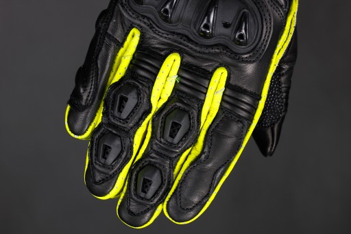 HUSAR ZR RACE fluo SKÓRZANE RĘKAWICE MOTOCYKLOWE