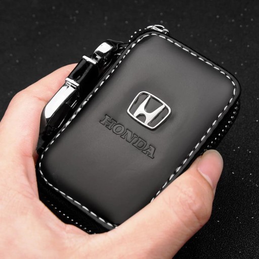 Брелок для ключей BEAUTIFUL HONDA, хром, Кожа
