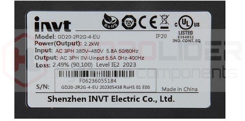 SILNIK ELEKTRYCZNY 2,2kW 400V I REGULATOR OBROTÓW FALOWNIK WEKTOROWY