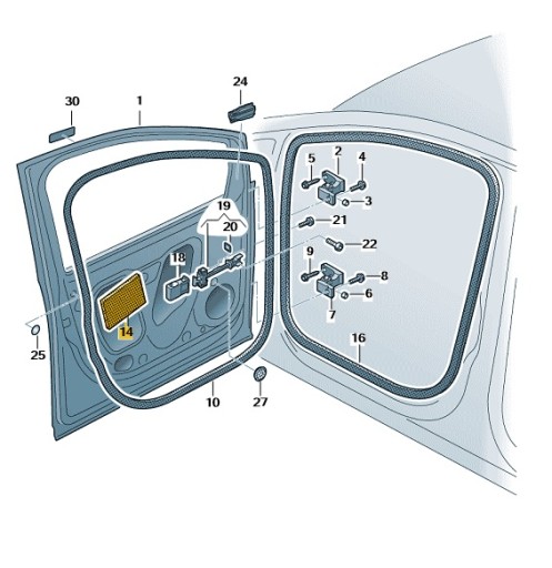 ЗВУКОВОЙ КОВРИК ДЛЯ ДВЕРЕЙ VW AUDI SKODA SEAT