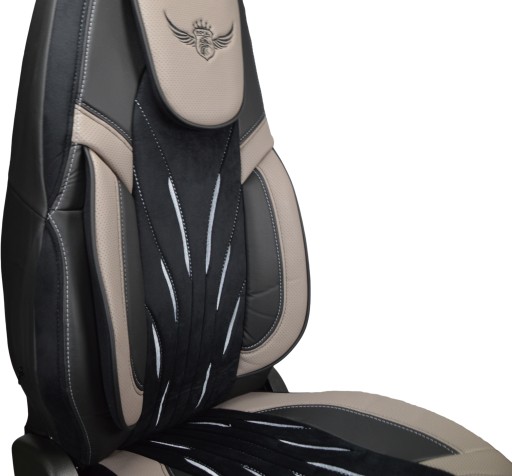 Чехлы на сиденья ROYAL DeLuxe VOLVO FH, FH16, FMX, FM с 2013 г. 1 ремень безопасности