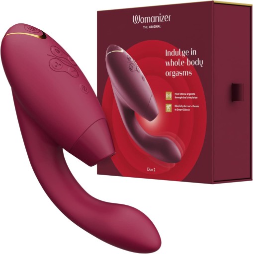 СОСУЩИЙ ВИБРАТОР WOMANIZER DUO 2 ВИБРАЦИОННАЯ ЭРОТИЧЕСКАЯ ИГРУШКА 14 УРОВНЕЙ
