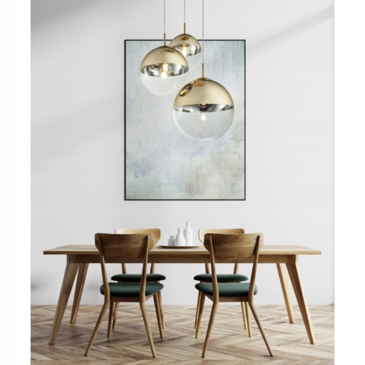 Lampa wisząca GLOBO VARUS 15855-3 złote kule