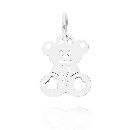 Серебряный кулон-мишка на PR-цепочке. 925