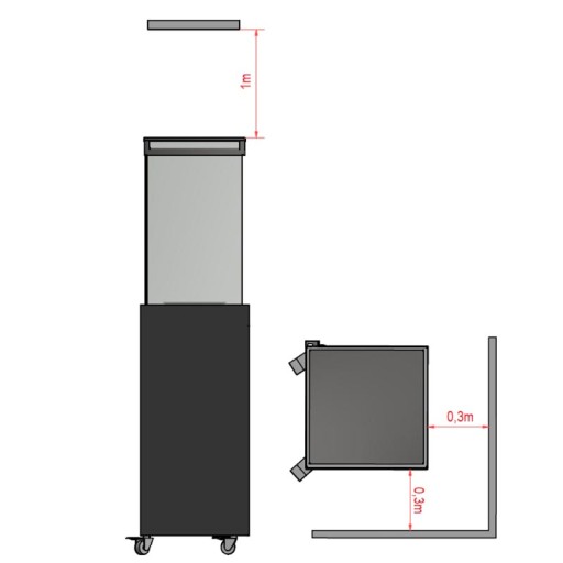Террасный обогреватель Газовый камин Faro Black + крышка Planika