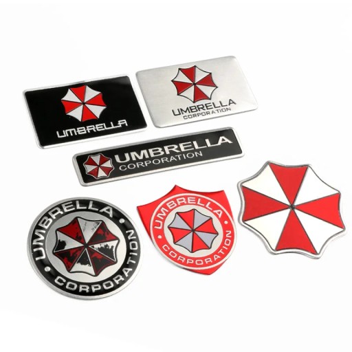 3D алюминиевая автомобильная наклейка с логотипом Umbrella Corporation Багажник