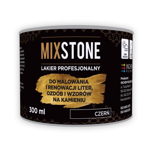 Лак для декора камня MIXSTONE 300мл ЧЕРНЫЙ