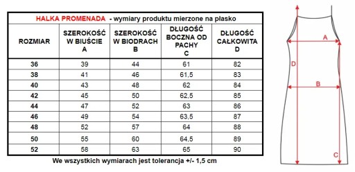 HALKA PROMENADA CIENKIE RAMIĄCZKO BIAŁA 42